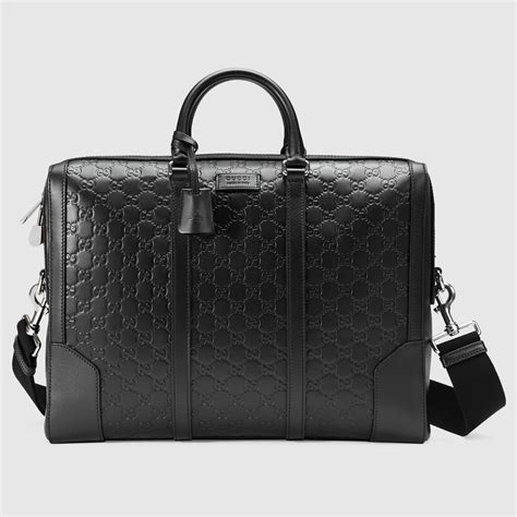 gucci briefcase black leather|men's leather briefcases business bags.